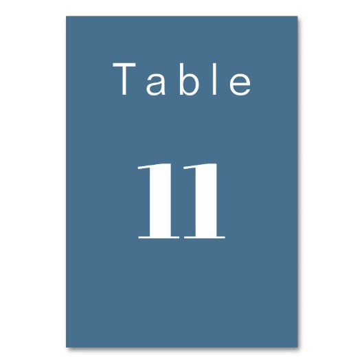 Modern Minimaal pastelblauw - Tafelnummer Kaart (Voorkant)