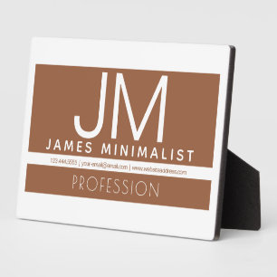 Modern Minimaal Professioneel Design Bruin & Wit Fotoplaat