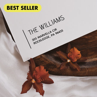 Modern & minimaal retouradres zelfinktende stempel