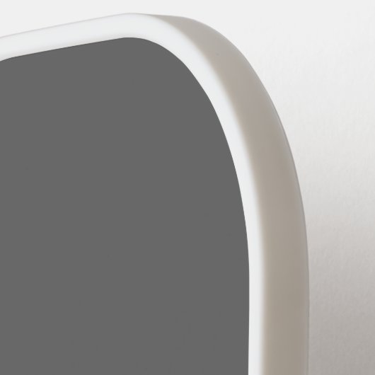 Modern minimaal rood wit & grijs monogram pickleball paddle (Links Detail)