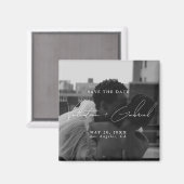 Modern Minimaal Save the Date Uitnodiging Magnet Magneet (Voorkant / Achterkant)