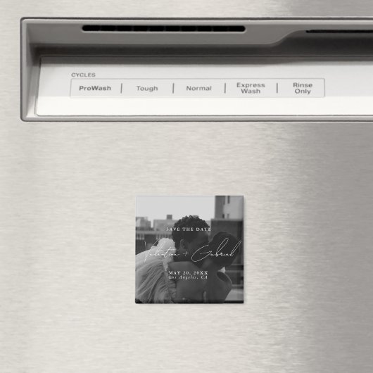 Modern Minimaal Save the Date Uitnodiging Magnet Magneet (Insitu (Vaatwasser))