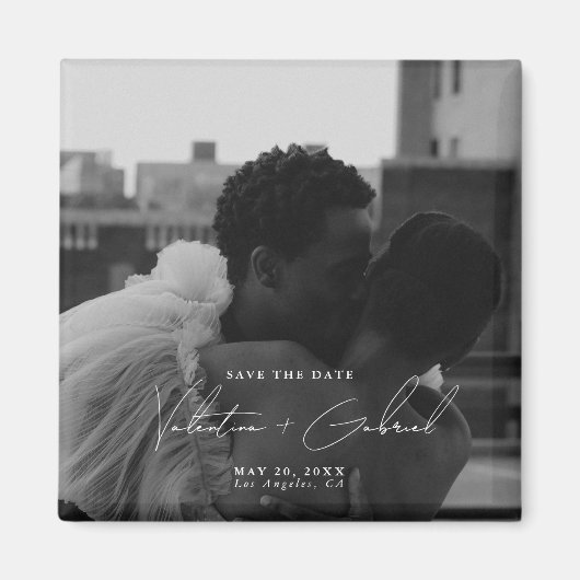 Modern Minimaal Save the Date Uitnodiging Magnet Magneet (Voorkant)