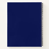 Modern Minimaal Script Blauw Moslim Bruiloft Plann Notitieboek (Achterkant)