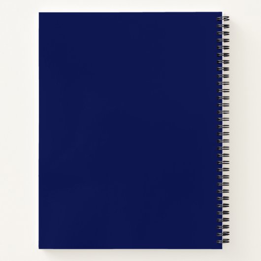 Modern Minimaal Script Blauw Moslim Bruiloft Plann Notitieboek (Achterkant)