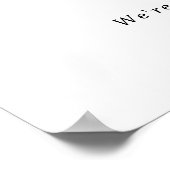 Modern minimaal script bruiloft welkom teken poster (Hoek)