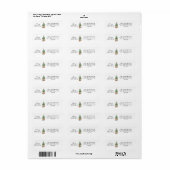 modern minimaal script Kerst elegant Etiket (Full Sheet)