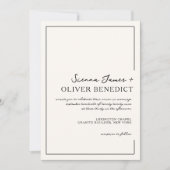Modern Minimaal Script Lijst Huwelijksuitnodiging Kaart (Voorkant)