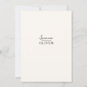 Modern Minimaal Script Lijst Huwelijksuitnodiging Kaart (Achterkant)