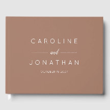 Modern Minimaal Script Mocha Bruin Custom Wedding