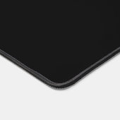Modern minimaal script Monogram Black Desk Mat (Hoek)
