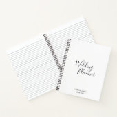 Modern Minimaal Script Wit Moslim Bruiloft Planner Notitieboek (Binnen)