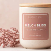 Modern minimaal terracotta bruin product label