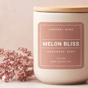 Modern minimaal terracotta bruin product label