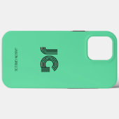 Modern minimaal, trendy Mint Green Eenvoudig Monog Case-Mate iPhone Case (Achterkant (horizontaal))