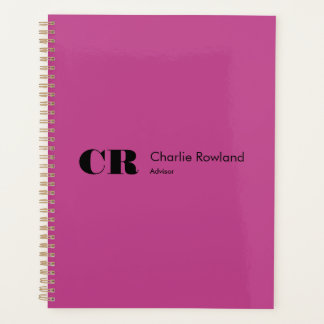 Modern minimaal Trendy Monogram Violet Paarse Planner