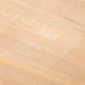 Modern, Minimaal, Trouwen Acryl Uitnodigingen (Laagn)