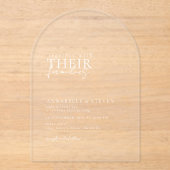 Modern, Minimaal, Trouwen Acryl Uitnodigingen (Voorkant)