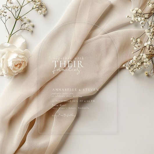 Modern, Minimaal, Trouwen Acryl Uitnodigingen