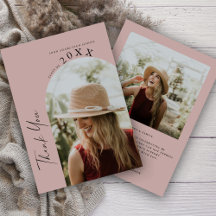 Modern Minimaal Twee Foto Handgeschreven Afstudere