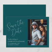 Modern, Minimaal, Typografie, 1 foto Kaart (Voorkant / Achterkant)