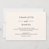 Modern, minimaal, typografie, bruiloft uitnodiging (Voorkant)