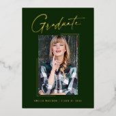 Modern minimaal uniek inktscript Afstuderen Kaart (Voorkant)