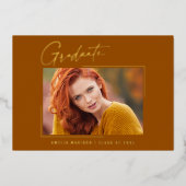 Modern minimaal uniek inktscript Afstuderen Kaart (Voorkant)