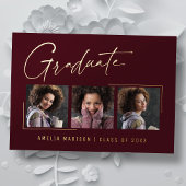 Modern minimaal uniek inktscript Afstuderen Kaart