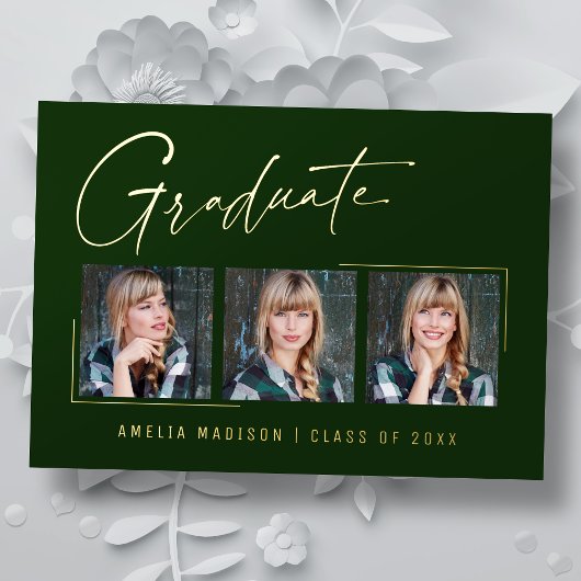 Modern minimaal uniek inktscript Afstuderen Kaart