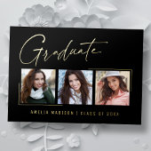 Modern minimaal uniek inktscript Afstuderen Kaart