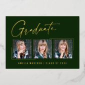 Modern minimaal uniek inktscript Afstuderen Kaart (Voorkant)