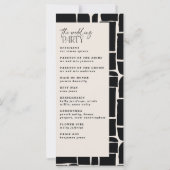 Modern minimaal vet grafisch zwart & wit bruiloft (Achterkant)