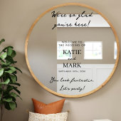 Modern minimaal welkom op onze trouwbordsticker raamsticker