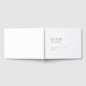 Modern, minimaal, wit, bruiloft gastenboek (Volledig)