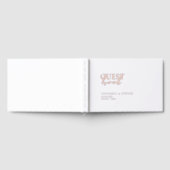 Modern, minimaal, wit, bruiloft gastenboek (Volledig)