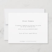 Modern minimaal word je mijn bloemenmeisje script kaart (Achterkant)