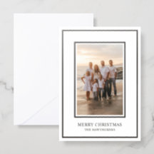 Modern Minimaal Zwart en Wit Kerstvakantie