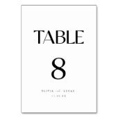 Modern & minimaal zwart-wit bruiloft kaart (Voorkant)