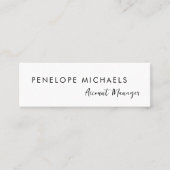 Modern minimaal zwart wit QR Code Professional Mini Visitekaartje (Voorkant)