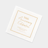 Modern Minimal 50th Wedding Anniversary Gold (Gauche)