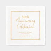 Modern Minimal 50th Wedding Anniversary Gold (Recto)