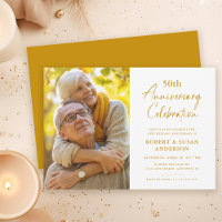 Modern Minimal 50th Wedding Jubileum Foto