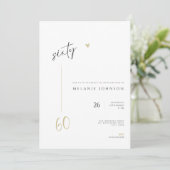 Modern Minimal 60th Birthday Party Invitation (Debout devant)