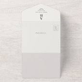Modern Minimal All-in-One Wedding Invitation (Dehors)