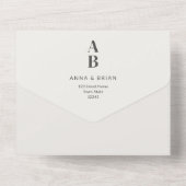 Modern Minimal All-in-One Wedding Invitation (Verso)