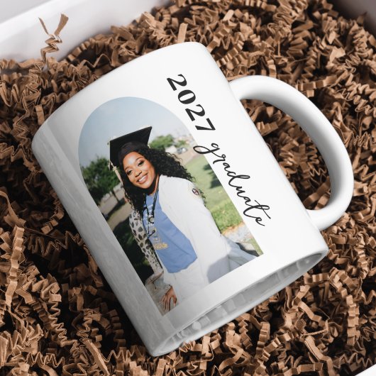 Modern Minimal Arch Photo Graduate Mug
