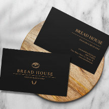 Modern Minimal Black Bread Bakery Visitekaartje