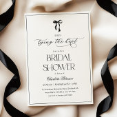 Modern Minimal Black Bridal Shower Invitation