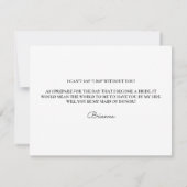 Modern Minimal Black White Maid of Honor-voorstel (Achterkant)